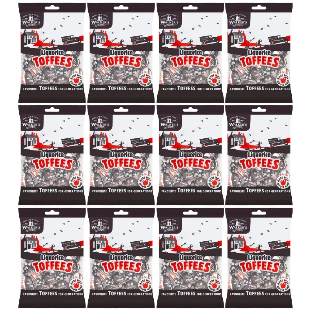 Walkers Liquorice Nonsuch Toffee - Case of 12 x 150g