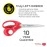 Maped Expert Left Handed Scissors, Stainless Steel Blades, 21cm/8.25-Inch, Red Handles (068650)