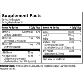 Designs for Health LV-GB Complex - Liver Detox Supplements for Gallbladder Support with Milk Thistle, Artichoke, Vitamins + Ox Bile - Supports Bile Flow + Toxin Elimination (90 Capsules)