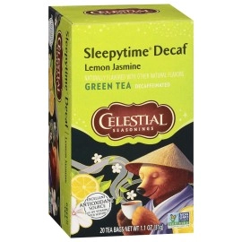 Celestial Seasonings Green Tea, Sleepytime Decaf Lemon Jasmine, Decaffeinated Sleep Tea, 20 Tea Bags (Pack of 6) (Packaging May Vary)