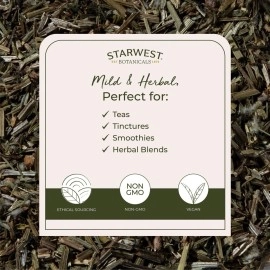 Starwest Botanicals Cleavers Herb Organic - Dried Loose Leaf Herb for Tea, Tinctures, & Herbal Blends, Natural Wellness Support for Women & Men, Cut & Sifted, Certified Kosher, Non-GMO - 4 oz Pouch