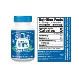 Zellies Cool Mint Mints, 250 count jar