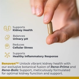 Premier Research Labs RenaVen: Premier Kidney Support for Kidney Cleanse Detox and Repair | Improve Kidney Function and Urinary Support with Fermented Cordyceps - 60 Plant-Source Capsules