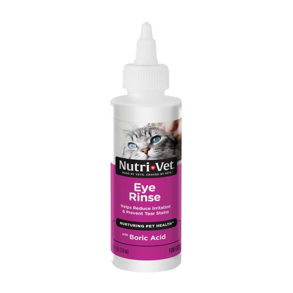 Nutri-Vet Eye Rinse Liquid for Cats, 4-Ounce