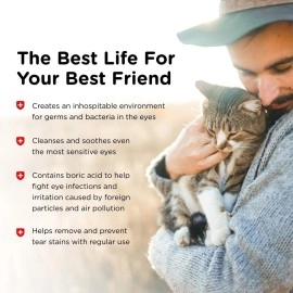 Nutri-Vet Eye Rinse Liquid for Cats, 4-Ounce