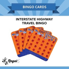 Regal Games Original Travel Bingo 4 Pack - Great For Family Vacations Car Rides And Road Trips 