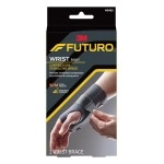 Futuro Compression Stabilizing Wrist Brace Right Hand S/M size, 1 unit/pack | Dark Grey color | 48400ENR | Provides immediate compression and stability for aching wrist | Wrist support