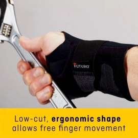 Futuro Compression Stabilizing Wrist Brace Right Hand S/M size, 1 unit/pack | Dark Grey color | 48400ENR | Provides immediate compression and stability for aching wrist | Wrist support