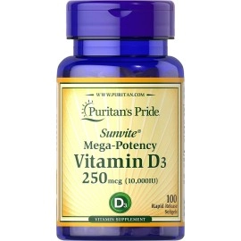 Vitamin D3 10,000 IU Bolsters Immune Health by Puritan\'s Pride of Immune System Support and Healthy Bones and Teeth 100 Softgels