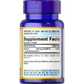 Vitamin D3 10,000 IU Bolsters Immune Health by Puritan\'s Pride of Immune System Support and Healthy Bones and Teeth 100 Softgels