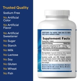 Puritan\'s Pride Probiotic Supplement, Acidophilus, Capsule, 250 Count(Pack of 1)