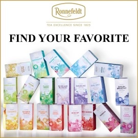 Ronnefeldt Organic Green Tea with Pear and Peach Flavor, 25 Count, 1.5g Teabags