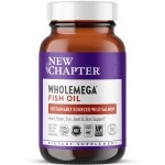 New Chapter Wholemega Fish Oil Supplement Softgels, Wild Alaskan Salmon Oil with Omega-3 + Astaxanthin + Sustainably Caught, 180 Count (Packaging May Vary)