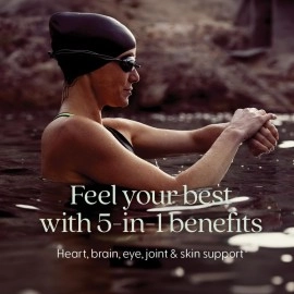 New Chapter Wholemega Fish Oil Supplement Softgels, Wild Alaskan Salmon Oil with Omega-3 + Astaxanthin + Sustainably Caught, 180 Count (Packaging May Vary)