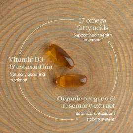 New Chapter Wholemega Fish Oil Supplement Softgels, Wild Alaskan Salmon Oil with Omega-3 + Astaxanthin + Sustainably Caught, 180 Count (Packaging May Vary)