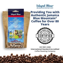 Island Blue -100% Jamaica Blue Mountain Ground Coffee 8oz