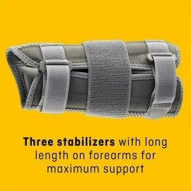 Futuro Deluxe Wrist Stabilizer Left Hand S/M size, 1 unit/pack | Grey color | 09144ENT | Helps relieve pain symptoms | Firm support | Wrist support