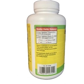 Kirkland Signature 2 Pack Of Kirkland Maximum Strength Vitamin D3 600 Softgels - 1200 Total Softgels 2000 I.U.