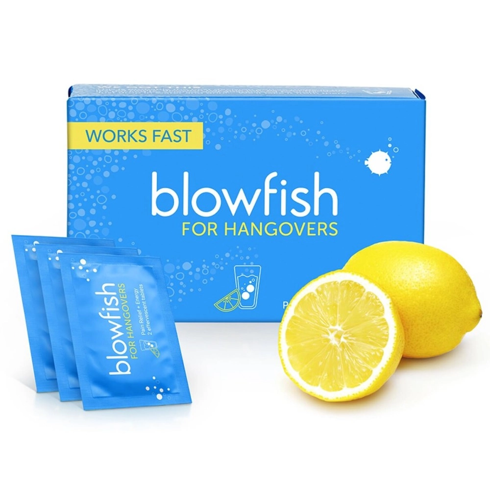 Blowfish Hangover - Best Hangover Remedy - FDA Recognised Formulation - Quickly Relieve Hangover Symptoms (12 Tablets)