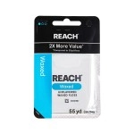 Reach Waxed Dental Floss | Effective Plaque Removal, Extra Wide Cleaning Surface | Shred Resistance & Tension, Slides Smoothly & Easily, PFAS FREE | Unflavored, 55 Yards, 1 Pack