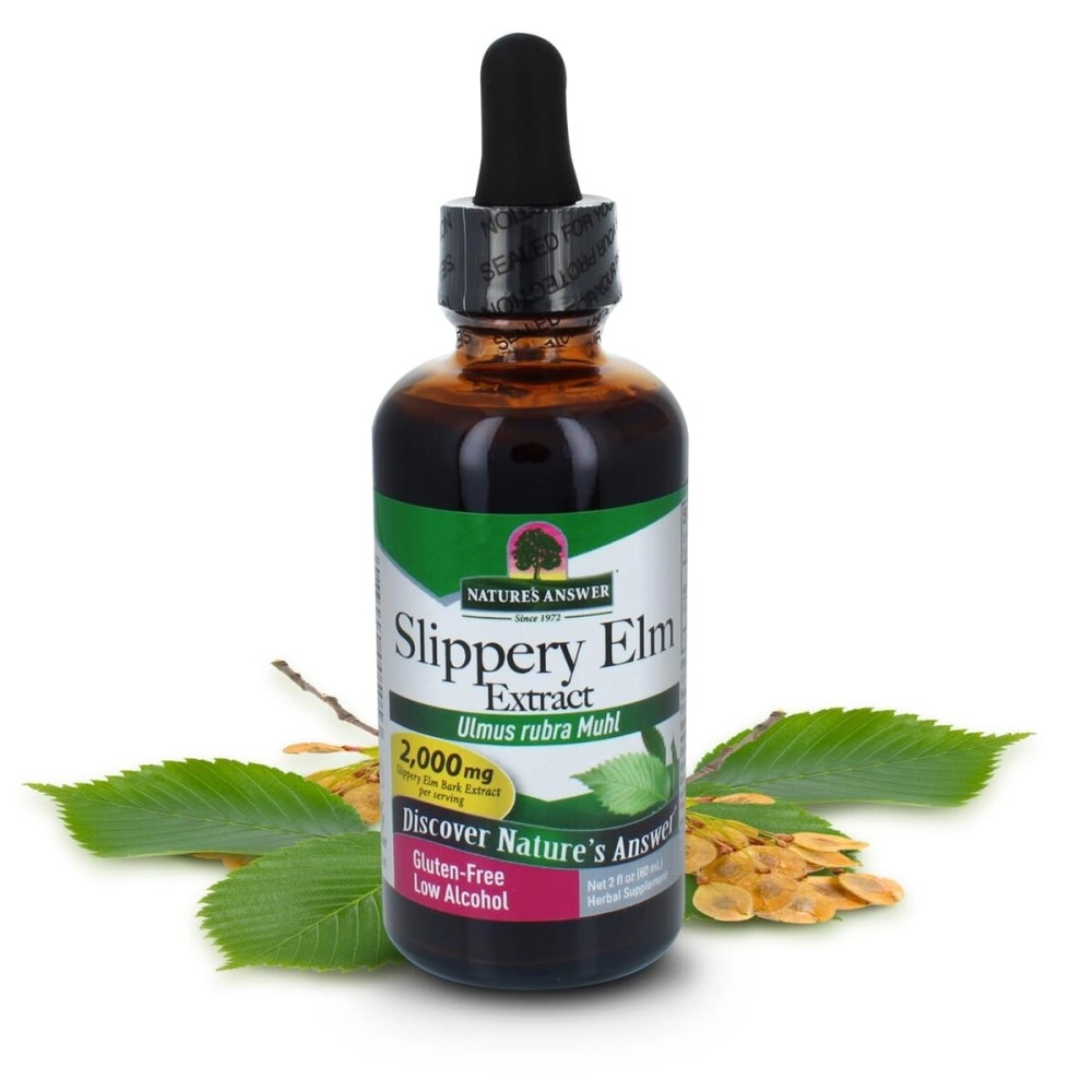 Nature\'s Answer Slipper Elm | Super Concentrated Herbal Supplement | Promotes Healthy Hair & Skin | Aids in Digestion | Kosher, No Gluten & No Alcohol 2oz