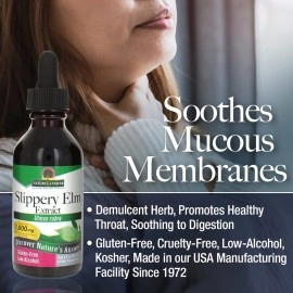 Nature\'s Answer Slipper Elm | Super Concentrated Herbal Supplement | Promotes Healthy Hair & Skin | Aids in Digestion | Kosher, No Gluten & No Alcohol 2oz