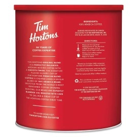 Tim Hortons 100% Arabica Medium Roast Original Blend Ground Coffee, 32.8 Ounce