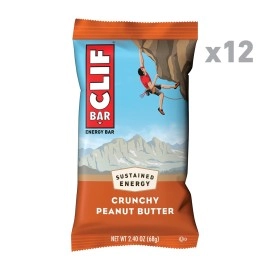 CLIF Bar Organic Energy Bars Box, Crunchy Peanut Butter 12
