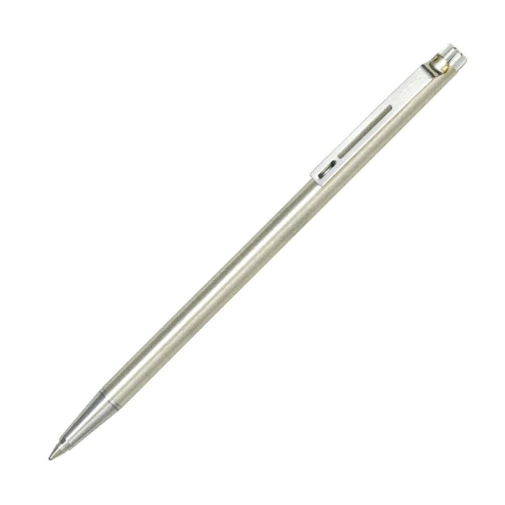Pilot Birdy Stainless Steel Body Mini Ballpoint Pen, 0.7 mm, Black Ink (BS-40S-S)