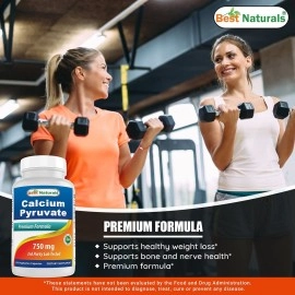 Calcium Pyruvate 750 mg 120 Capsules by Best Naturals (Pack of 3)