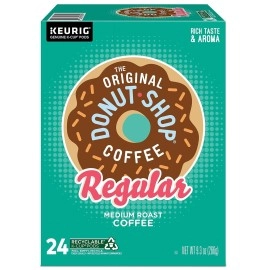 The Original Donut Shop Regular Keurig Single-Serve K-Cup Pods, Medium Roast Coffee, 24 Count