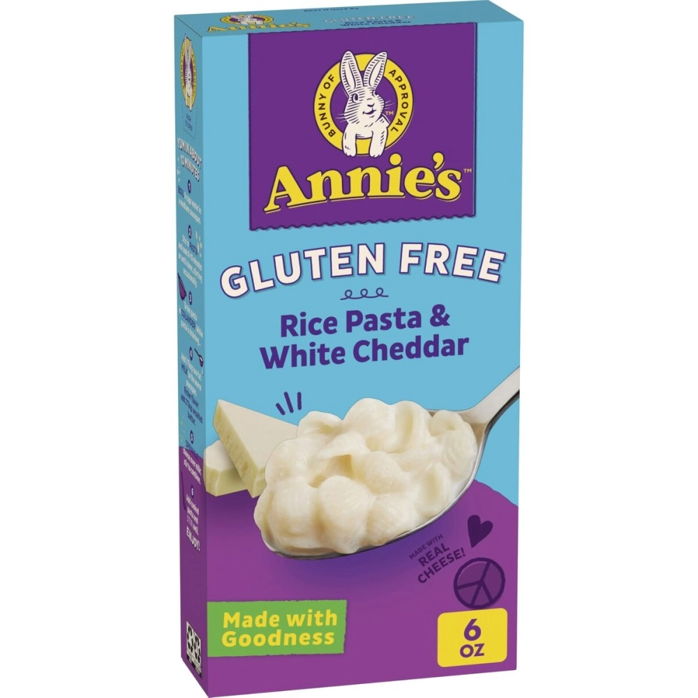 Annies Homegrown Macaroni And Cheese - Rice Shells And Creamy White Cheddar - Gluten Free - 6 Oz - Case Of 12