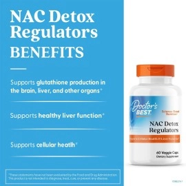 Doctor\'S Best - Nac Detox Regulators 600 Mg. 60 Vegetarian Capsules 115415