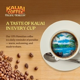 KAUAI COFFEE Hawaiian Ground , Vanilla Macadamia Nut Flavor - Gourmet Arabica From Hawaii\'s Largest Grower, Smooth, Delicious Flavor and Amazing Aroma - 10 Ounce