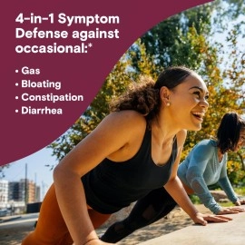 PHILIPS Colon Health Daily Probiotic Capsules, 4-in-1 Symptom Defense to help defend against Occasional Gas, Bloating, Constipation, and Diarrhea, Daily Supplement, 60 Count