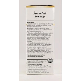 CELEBRATION HERBALS Horsetail Tea Organic 24 Bag, 0.02 Pound