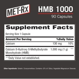 MET-Rx HMB 1000 Diet Supplement Capsules, 90 Count