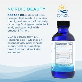 Nordic Naturals Gla Unflavored Vegetarian Borage Oil, 4oz