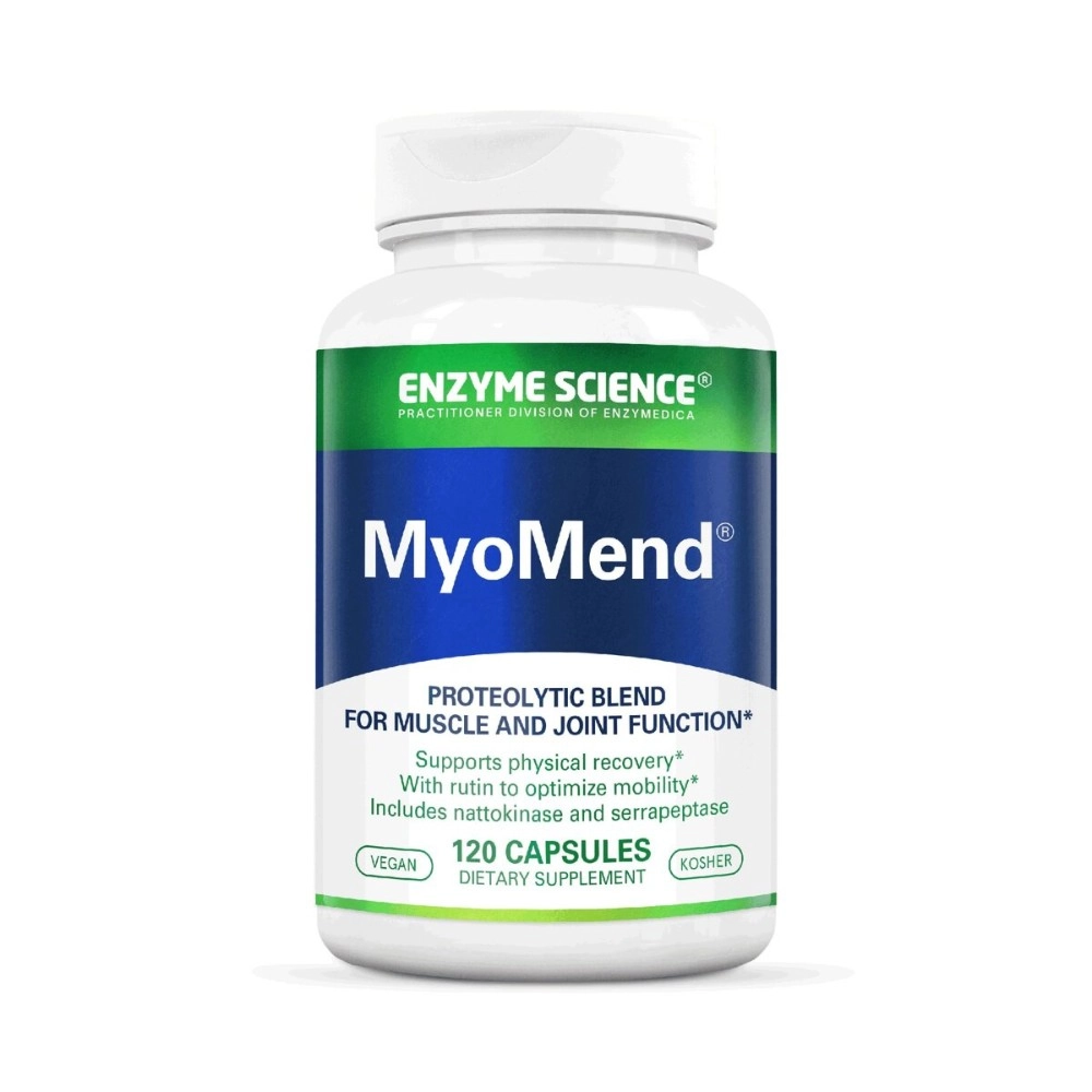 Enzyme Science Myomend, 120 Capsules - Muscle & Joint Support - Formulated with Bromelain and Rutin - Enzyme Health Supplement - Vegan and Kosher