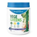 Progressive VegeGreens, Vegan Greens Supplement Powder - Blueberry Medley Flavour, 500 g | Made from Herbs, Plants and Vegetables