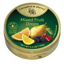 Cavendish & Harvey Fruit Candy Tin, Mixed, 5.3 Oun..