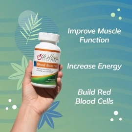 Wellness Resources Blood Booster for Energy and Fatigue - Gentle, Non-constipating Iron, Methylfolate and Other coenzyme B Vitamins (180 caps - Vegan, Gluten Free, Non-GMO)