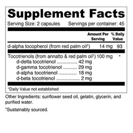 Wellness Resources Daily Super E - Superior Full Spectrum Tocotrienols - High in Gamma, Delta, and Alpha (90 Capsules)