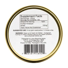 Authentic Shilajit - 100% Pure Gold Grade Himalayan Shilajit Resin with Fulvic Acid & Trace Minerals | Supports Healthy Energy, Stamina & Strength | Lotus Blooming Herbs | 10 Grams