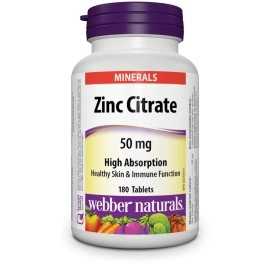 WEBBER NATURALS ZINC CITRATE 50MG 180\' W