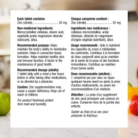 WEBBER NATURALS ZINC CITRATE 50MG 180\' W