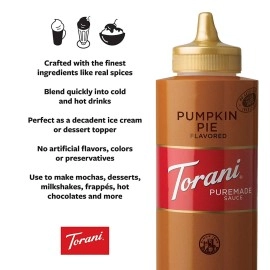 Torani PUMPKIN PIE SAUCE, SQUEEZE BOTTLE 6/16.5 OZ