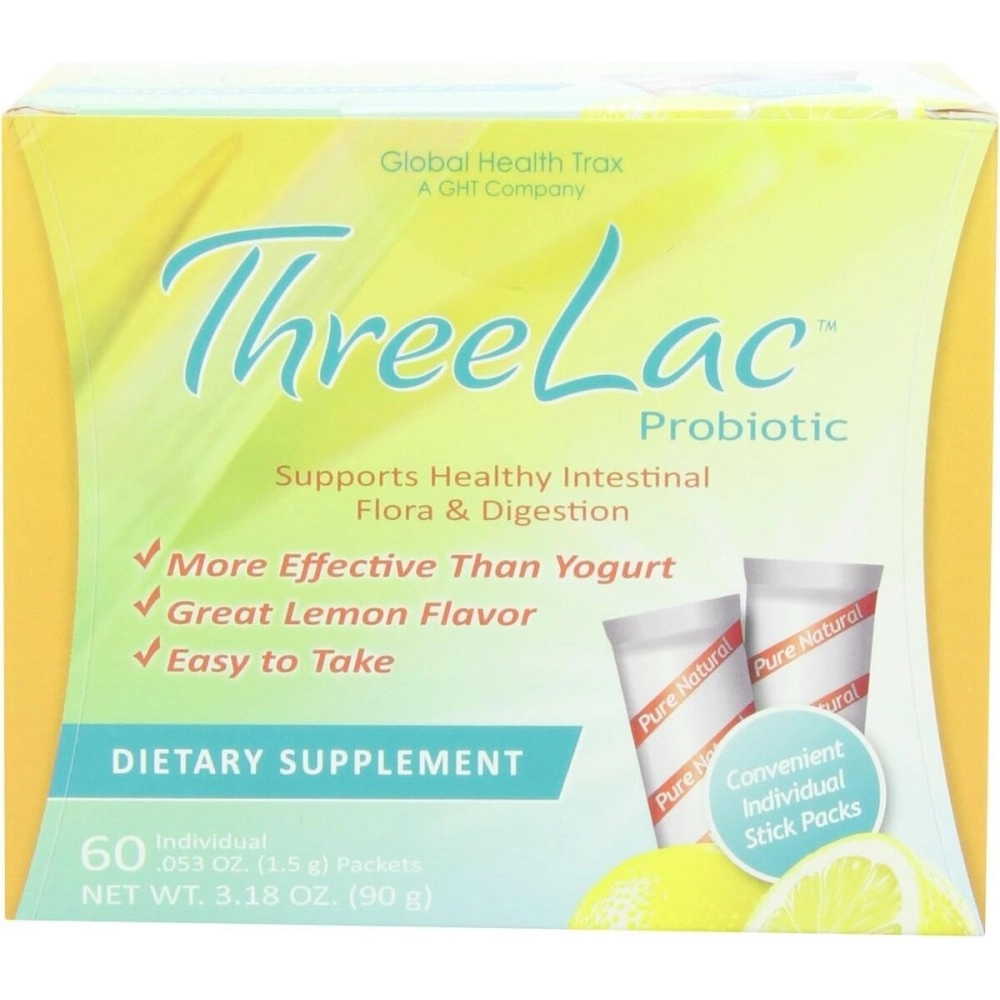 Global Health Trax Threelac Original Natural Probiotic Candida Relief Formula 3Lac 60 Servings 1 Pack Multi