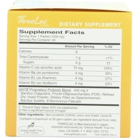 Global Health Trax Threelac Original Natural Probiotic Candida Relief Formula 3Lac 60 Servings 1 Pack Multi