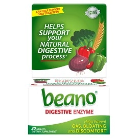 Beano Food Enzyme Dietary Supplement Tablets, 30 Tabs (Pack of 1)